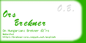 ors brekner business card